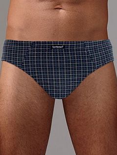 Набор слипов на мягкой резинке в клетку (2шт) Gentlemen DTТм7805 Синий/Черный